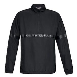 Under Armour mens sport style woven 1/2 zip windbreaker size XL loose